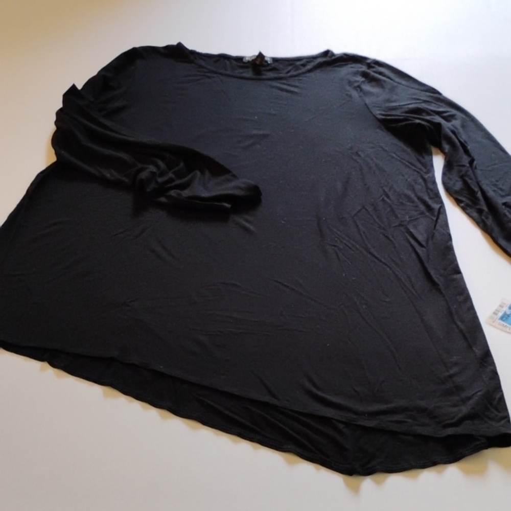 Like New Condition Eileen Fisher Black Tunic Top – Size XL – Viscose Blend